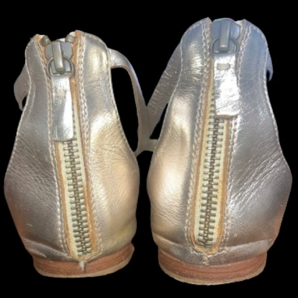 Boden Gold Leather Gladiator Sandals sz 8 - Picture 4 of 6